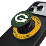 Green Bay Packers Personalized Endzone Solid PopSockets Magnetic Phone Grip and Stand