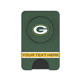 Green Bay Packers Personalized Endzone Solid PopSockets MagSafe-Compatible PopWallet+