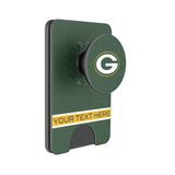 Green Bay Packers Personalized Endzone Solid PopSockets MagSafe-Compatible PopWallet+