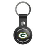Green Bay Packers Personalized Insignia Black Airtag Holder
