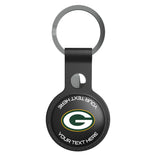 Green Bay Packers Personalized Insignia Black Airtag Holder