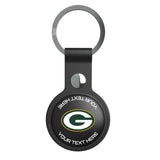 Green Bay Packers Personalized Insignia Black Airtag Holder