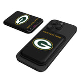 Green Bay Packers Personalized Insignia Black Magnetic Credit Card Wallet
