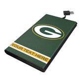 Green Bay Packers Personalized Stripe 5000mAh Flat Powerbank
