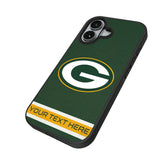 Green Bay Packers Personalized Stripe Bump Phone Case for Apple iPhone