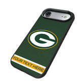 Green Bay Packers Personalized Stripe Bump Phone Case for Apple iPhone