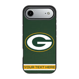 Green Bay Packers Personalized Stripe Bump Phone Case for Apple iPhone
