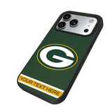 Green Bay Packers Personalized Stripe Bump Phone Case for Apple iPhone