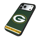 Green Bay Packers Personalized Stripe Bump Phone Case for Apple iPhone