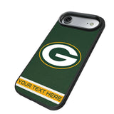 Green Bay Packers Personalized Stripe Bump Phone Case for Apple iPhone