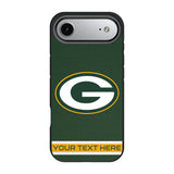 Green Bay Packers Personalized Stripe Bump Phone Case for Apple iPhone