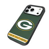 Green Bay Packers Personalized Stripe Bump Phone Case for Apple iPhone