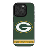 Green Bay Packers Personalized Stripe Bump Phone Case for Apple iPhone