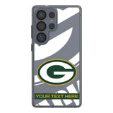 Green Bay Packers Personalized Tilt Clear Phone Case for Samsung Galaxy