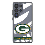 Green Bay Packers Personalized Tilt Clear Phone Case for Samsung Galaxy