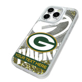 Green Bay Packers Personalized Tilt Glitter Phone Case for Apple iPhone