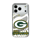 Green Bay Packers Personalized Tilt Glitter Phone Case for Apple iPhone