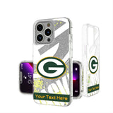 Green Bay Packers Personalized Tilt Glitter Phone Case for Apple iPhone