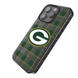 Green Bay Packers Plaid Black Bling Phone Case for Apple iPhone