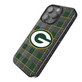Green Bay Packers Plaid Black Bling Phone Case for Apple iPhone
