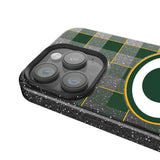 Green Bay Packers Plaid Black Bling Phone Case for Apple iPhone