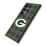 Green Bay Packers Plaid MagSafe Compatible Phone Case for Samsung Galaxy