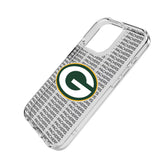 Green Bay Packers Text Backdrop Clear Phone Case for Apple iPhone