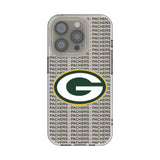 Green Bay Packers Text Backdrop Clear Phone Case for Apple iPhone