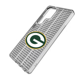 Green Bay Packers Text Backdrop Clear Phone Case for Samsung Galaxy