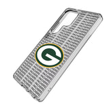 Green Bay Packers Text Backdrop Clear Phone Case for Samsung Galaxy