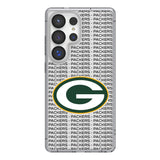 Green Bay Packers Text Backdrop Clear Phone Case for Samsung Galaxy