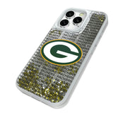 Green Bay Packers Text Backdrop Glitter Phone Case for Apple iPhone