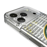 Green Bay Packers Text Backdrop Glitter Phone Case for Apple iPhone