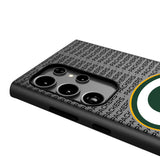 Green Bay Packers Text Backdrop MagSafe Compatible Phone Case for Samsung Galaxy