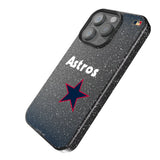 Houston Astros 1975-1981 - Cooperstown Collection Linen Black Bling Phone Case for Apple iPhone