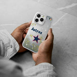 Houston Astros 1975-1981 - Cooperstown Collection Linen Glitter Phone Case for Apple iPhone