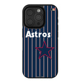 Houston Astros 1975-1981 - Cooperstown Collection Pinstripe Bump Phone Case for Apple iPhone