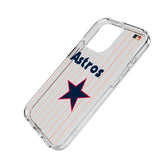 Houston Astros 1975-1981 - Cooperstown Collection Pinstripe Clear Phone Case for Apple iPhone