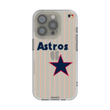 Houston Astros 1975-1981 - Cooperstown Collection Pinstripe Clear Phone Case for Apple iPhone