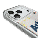 Houston Astros 1975-1981 - Cooperstown Collection Pinstripe Glitter Phone Case for Apple iPhone