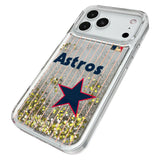Houston Astros 1975-1981 - Cooperstown Collection Pinstripe Glitter Phone Case for Apple iPhone