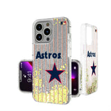 Houston Astros 1975-1981 - Cooperstown Collection Pinstripe Glitter Phone Case for Apple iPhone