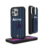 Houston Astros 1975-1981 - Cooperstown Collection Pinstripe Rugged Phone Case for Apple iPhone