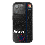 Houston Astros 1975-1981 - Cooperstown Collection Sidebar Black Bling Phone Case for Apple iPhone