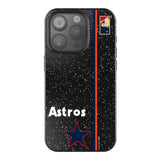 Houston Astros 1975-1981 - Cooperstown Collection Sidebar Black Bling Phone Case for Apple iPhone