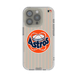 Houston Astros 1977-1993 - Cooperstown Collection Pinstripe Clear Phone Case for Apple iPhone