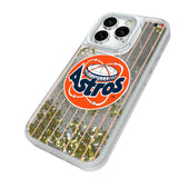 Houston Astros 1977-1993 - Cooperstown Collection Pinstripe Glitter Phone Case for Apple iPhone