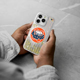 Houston Astros 1977-1993 - Cooperstown Collection Pinstripe Glitter Phone Case for Apple iPhone