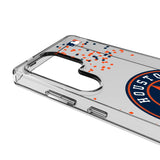 Houston Astros Confetti Clear Phone Case for Samsung Galaxy