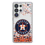 Houston Astros Confetti Clear Phone Case for Samsung Galaxy